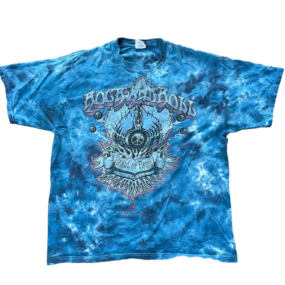 Rock and Roll Hall of Fame Tie-Dye T-Shirt Blue XL - Picture 1 of 7